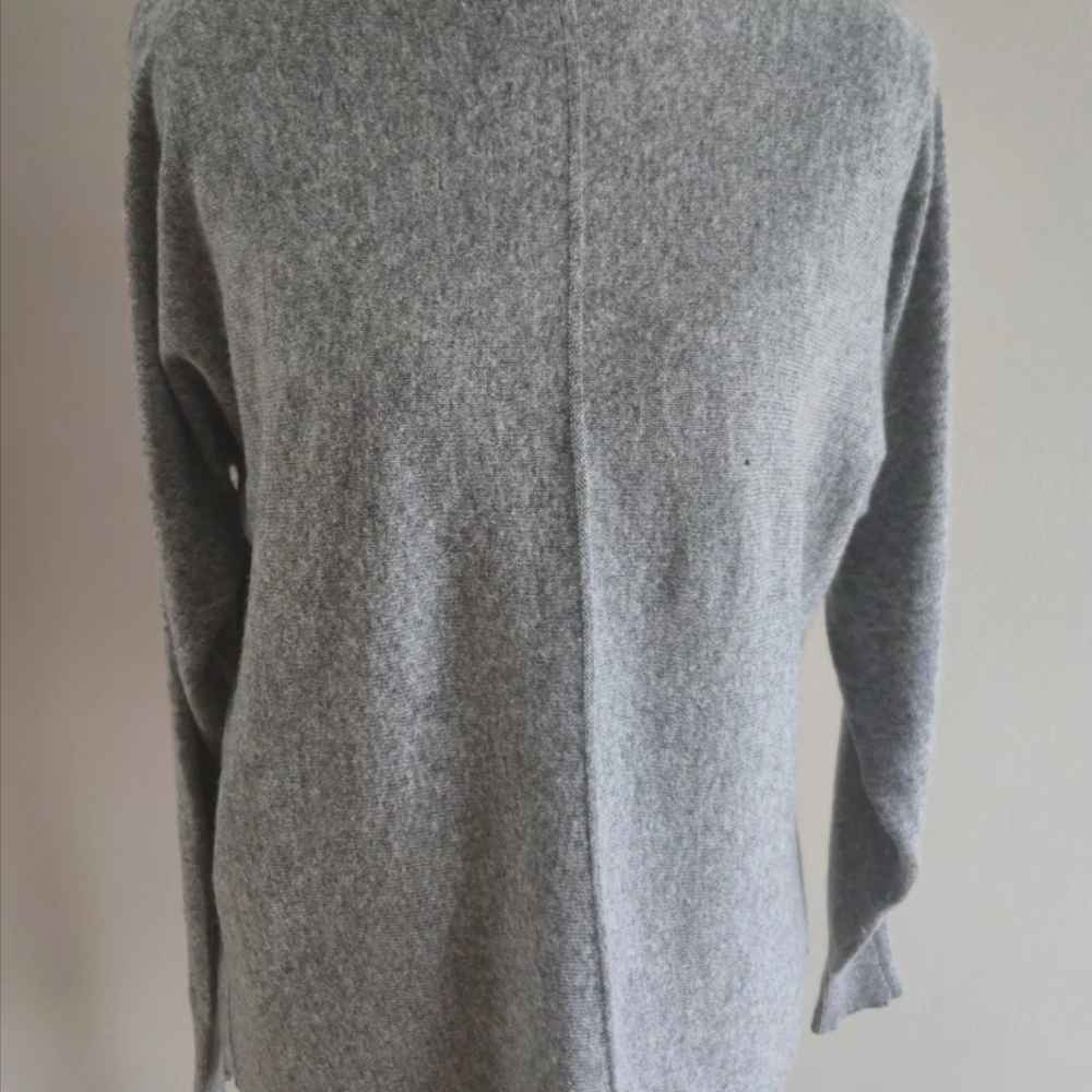 Bianco Blu Italy  Wool Cashmere Silk Blend Sweater Women Grey, Long Sleeve, M